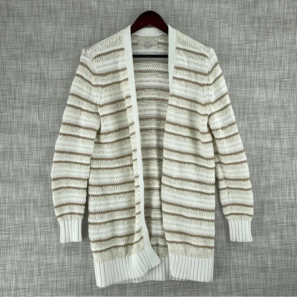 Loft Womens size M long sleeve open front cardigan sweater 1146